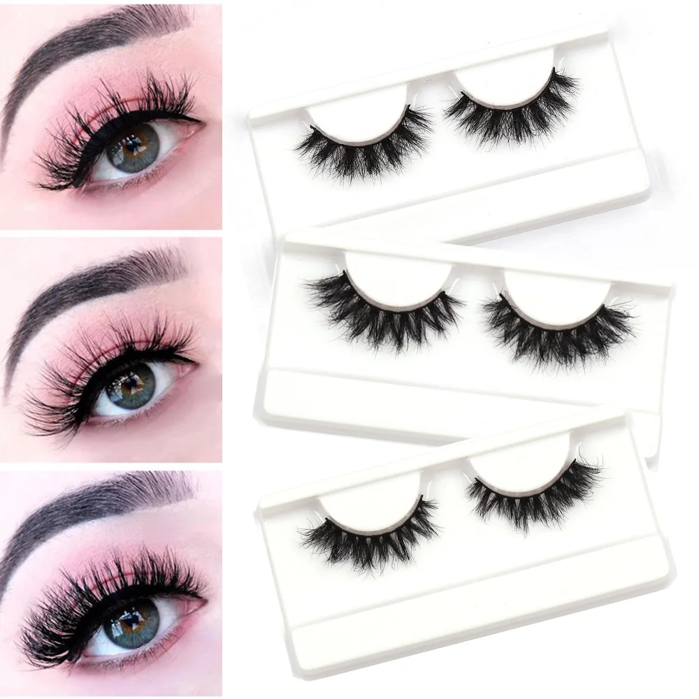 AMAOLASH 5D Mink Lashes 15mm Soft Layered Messy Natural Fluffy False Eyelashes Makeup Tools Eyelash Extension