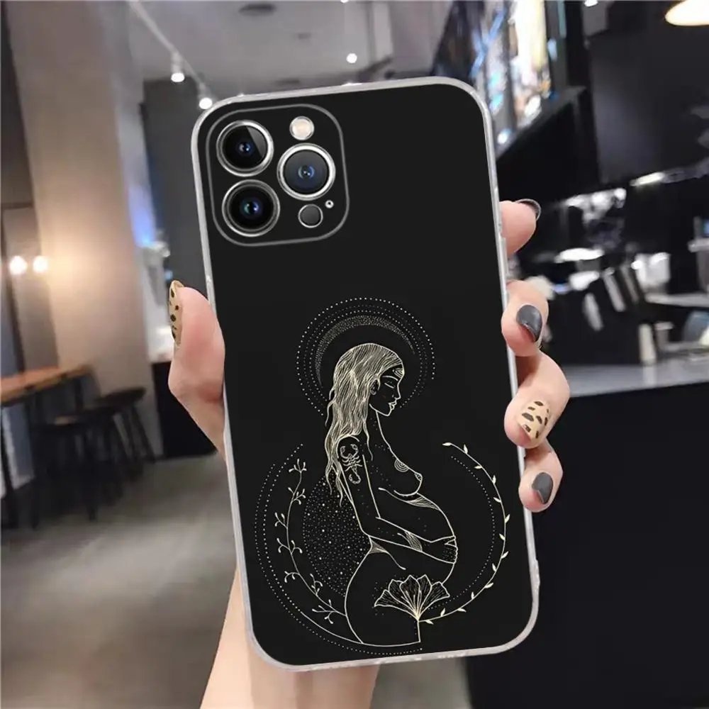 Witches Moon Mystery Phone Case For iPhone 15 14 11 12 13 Mini Pro XS Max Cover 6 7 8 Plus X XR SE 2020 Funda Shell