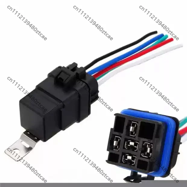 Waterproof Integrated Automotive Relay 12V 40A 4Pin, Car Modification Relay With Socket and Wiring Harness