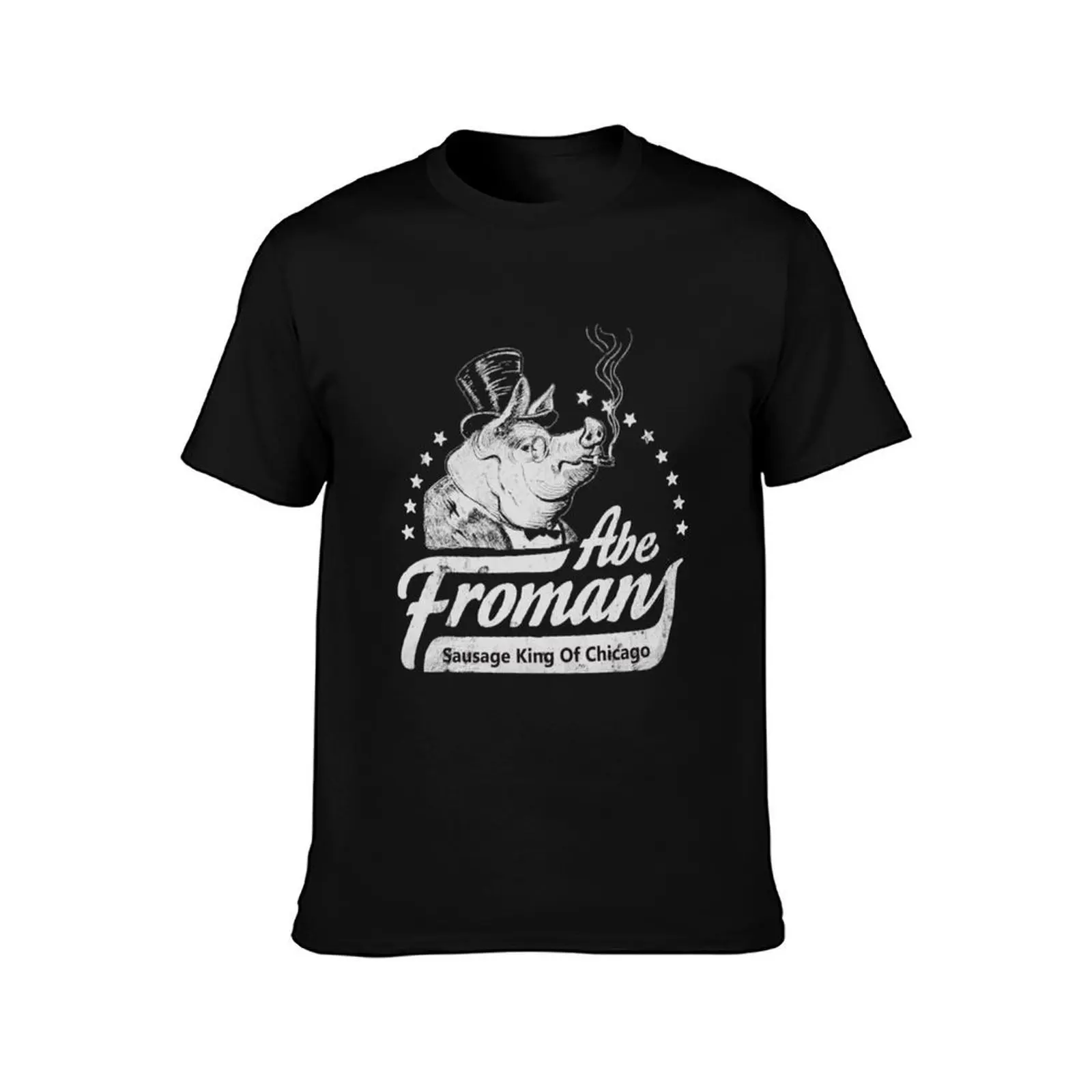 Abe Froman T-Shirt, Summer Casual Cotton Tee, Oversized Streetwear Tops, Vintage Graphic Print, Loose Fit Short Sleeve