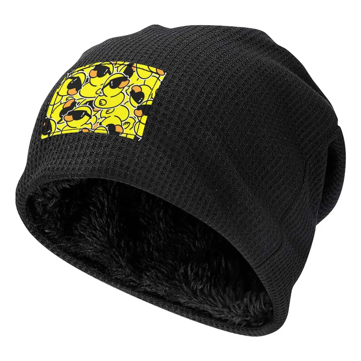 Yellow Classic Rubber Duck Beanies Caps Fleece-Lined Bonnet Hat Warm Fashion Autumn Winter Outdoor Skullies Hats
