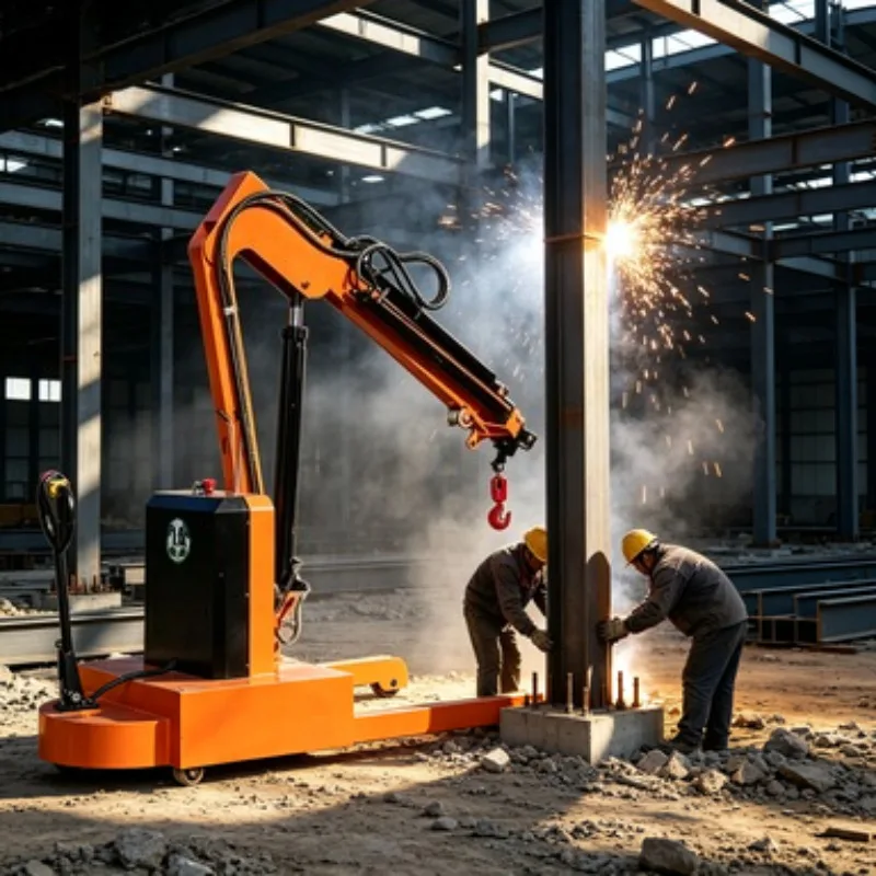 12V Portable Electric Boat Crane – 2T Capacity, 360° Rotating Telescopic Boom, Hydraulic Lifting Equipment for Marine