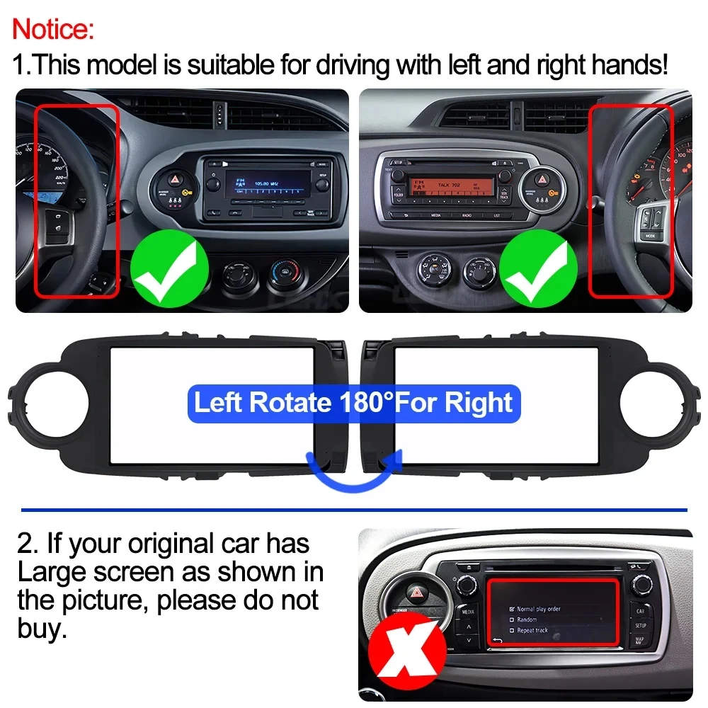 JIUYIN 2 Din Android Auto Car Radio Multimedia Video For Toyota Yaris LHD RHD 2012-2017 Carplay Stereo gps Navigation No 2din