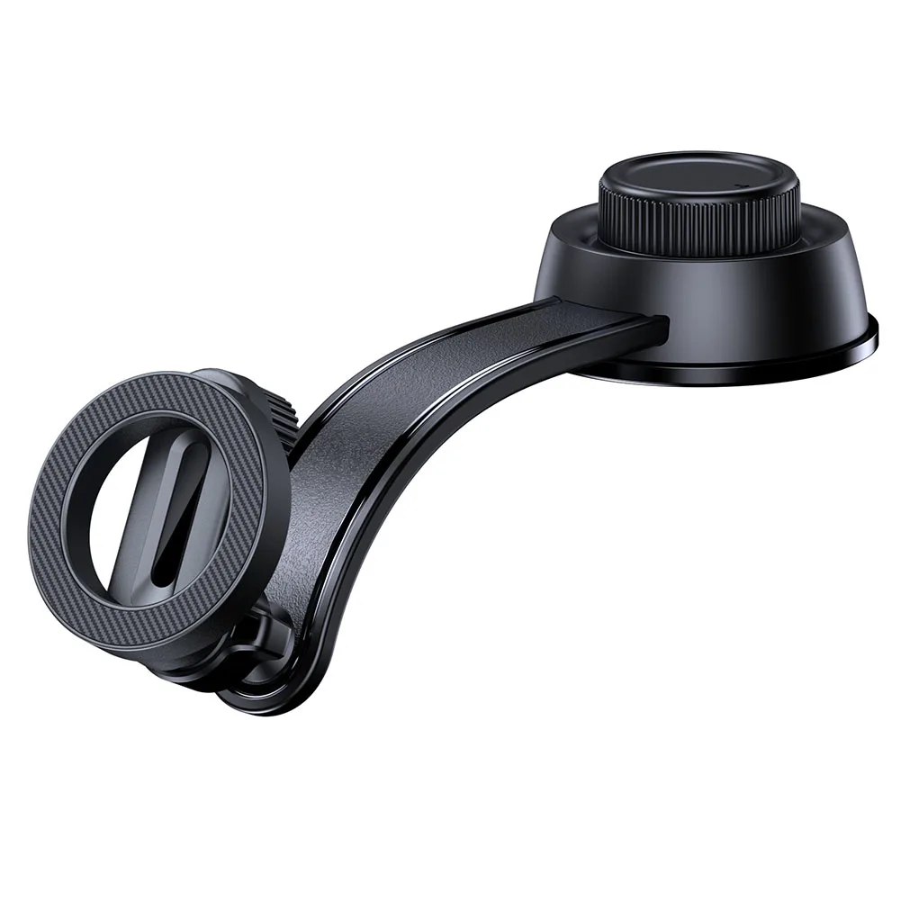 Black Car Phone Holder Car Accessories Easy Installation Foldable Design Strong Magnetic Force Mobile Navigation