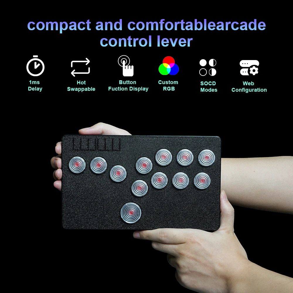 Flatbox Original Pro Arcade Fight Stick Hot SWAP Kailh BOX Switches Hitbox Joystick Controller Pico GP2040-CE For PC/PS3/PS4/NS