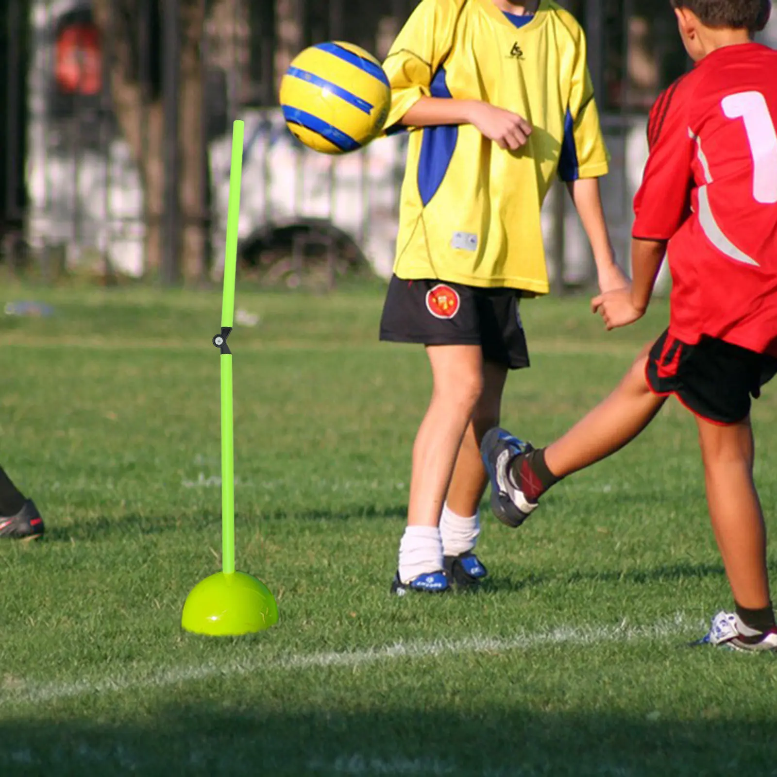 

2pcs Football Training Rod Abs Aluminum Foldable Agility Pole Bright Waterproof For Soccer Basketball Practice Marker Reusable