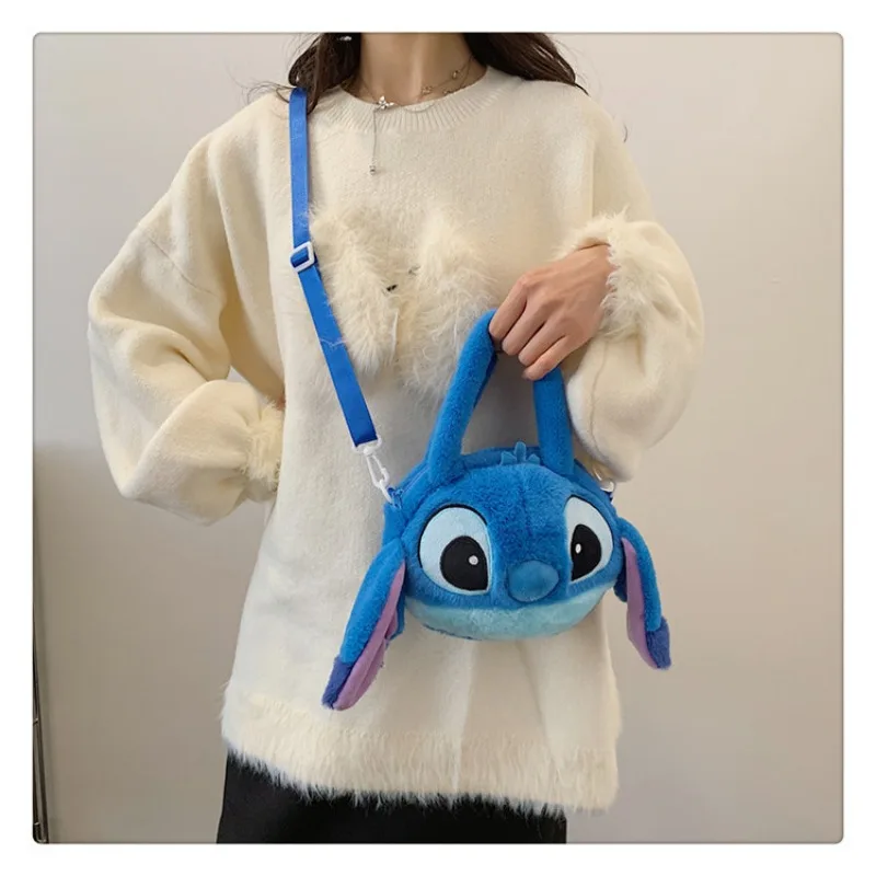 Disney New Lilo & Stitch pluszowe zabawki Kawaii pluszowa torba kurierska dziewczynka torebka Anime pluszowe zabawki dla dzieci Cartoon Plushie miękka torba