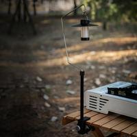 Lantern Stand Lantern Holder With Light Foldable Camping Lamp Rack Aluminum Alloy Lighting Bracket For Hiking Indoor Desktop
