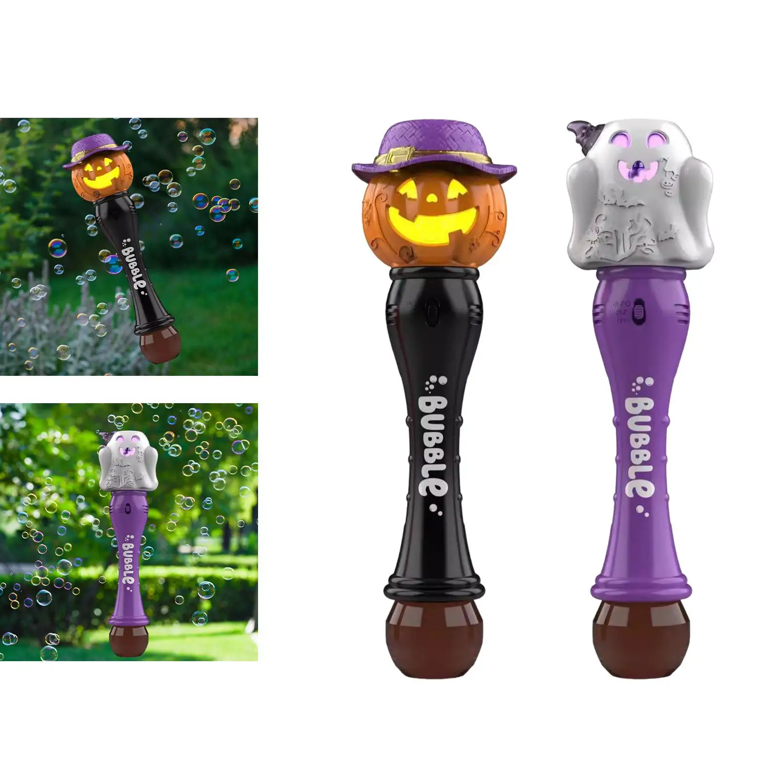 Oplichtende Bubble Wand met geluidseffect Kostuum Prop Halloween Bubble Wand voor kinderen Peuters Kinderen Jongens Meisjes Mandvullers