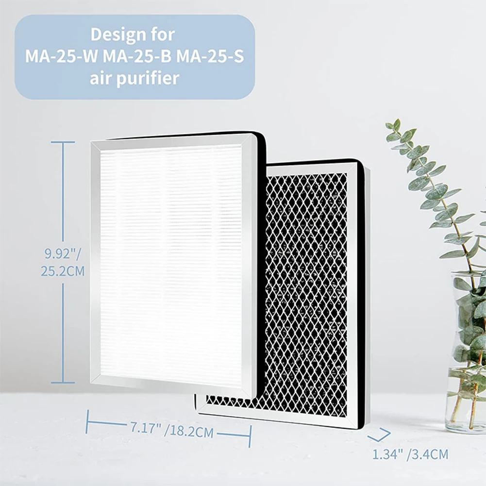 MA-25 H13 HEPA استبدال مرشحات ل MA-25 لتنقية الهواء تصفية 2 قطعة مرشحات HEPA صحيح