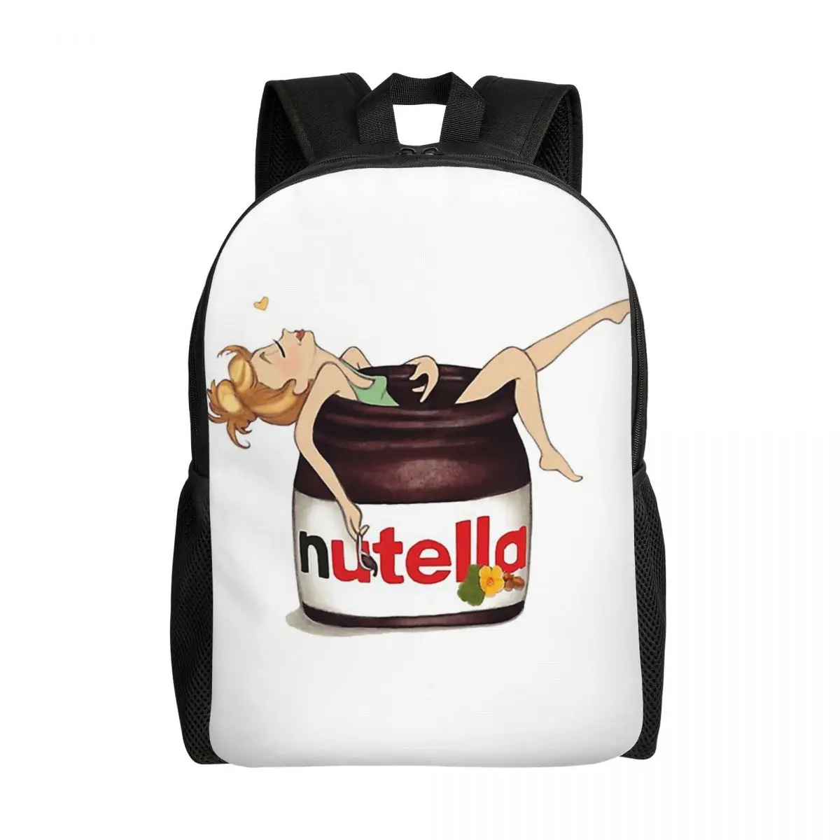 

Custom You Are The Nutellas To My Spoon Backpack for Men Women Water Resistant College School Bag Print Bookbags