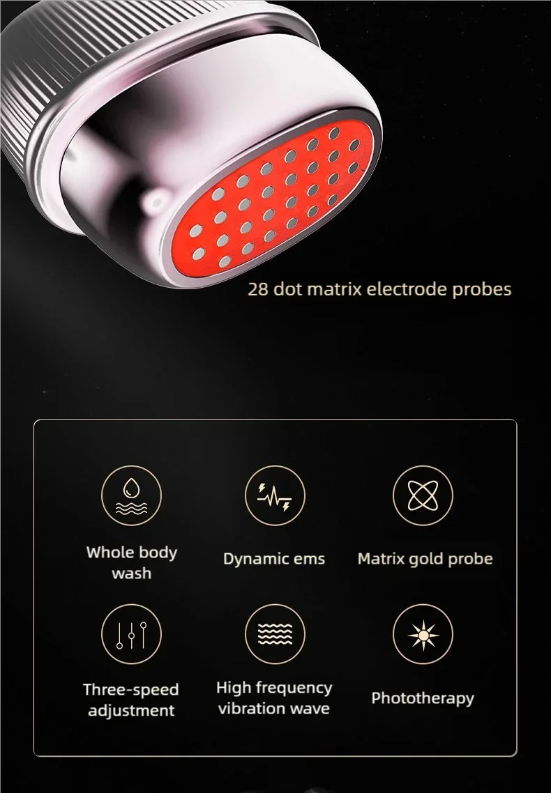 EMSコラーゲンキャノン美容機器 RFスタンプマイクロカレント 3モデル 3色LED 38-45 ℃   アンチエイジング しわ改善 リフトアップ効果のあるフェイシャルツール