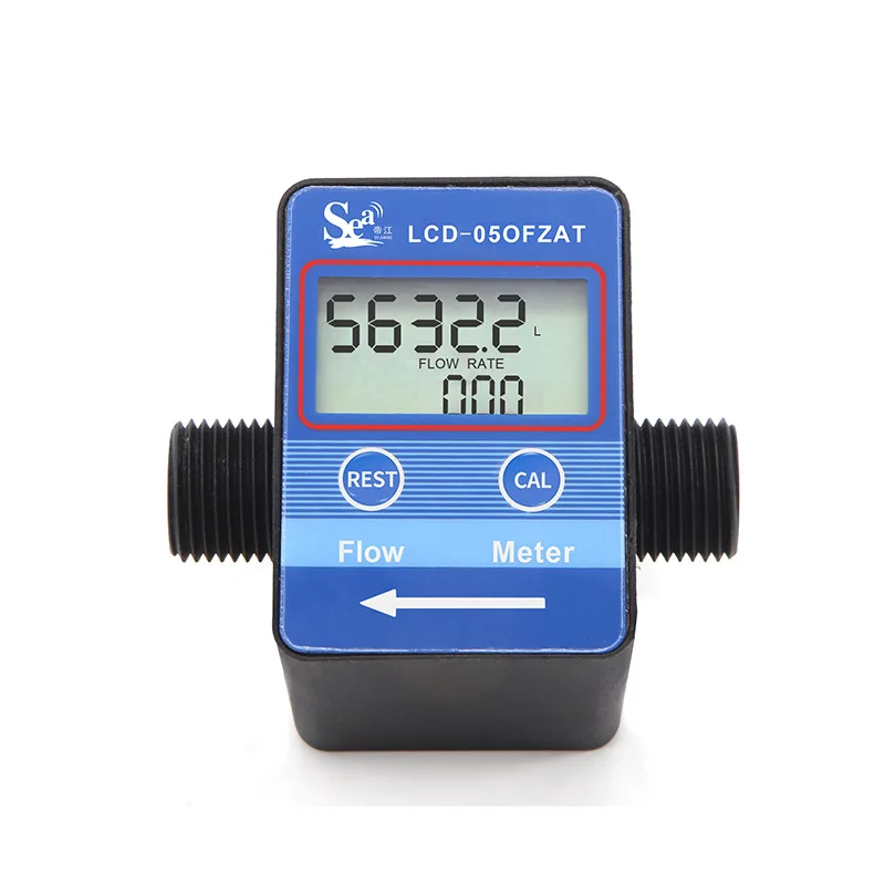 G1/2 G3/4 Inch Digital LCD Water Milk Oil Flow Sensor Meter Flowmeter Totameter Flow Measuring Instruments