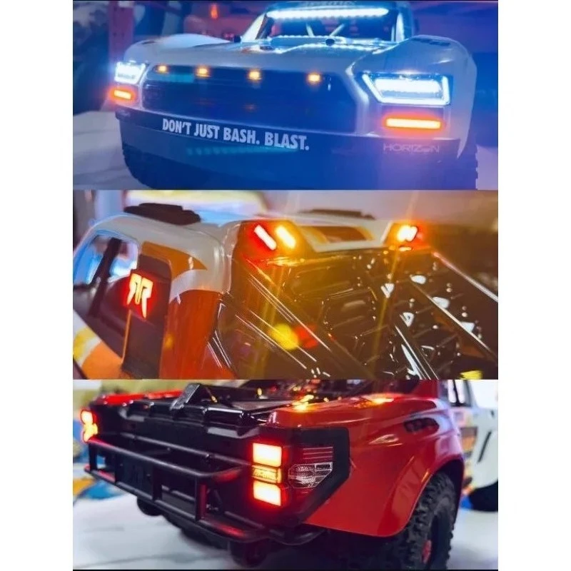 

Комплект светодиодного освещения для радиоуправляемой модели ARRMA Mojave 4S 1/8 - Полный комплект деталей для модернизации с ручной покраской линз эпоксидной смолой, без видимых швов и разводов/Полный комплект освещения