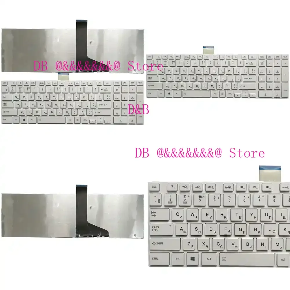 Teclado Blanco Ruso para TOSHIBA C850 C855D C855 C870 C870D C875 L875 L950 L950D L955 L955D