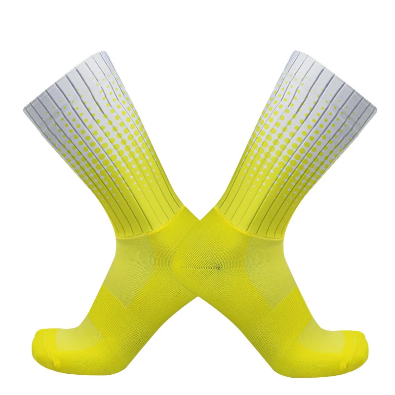 Calzini da ciclismo estivi sportivi di nuovo stile a pois Calzini da bici da corsa all'aperto in silicone antiscivolo Calcetines Ciclismo