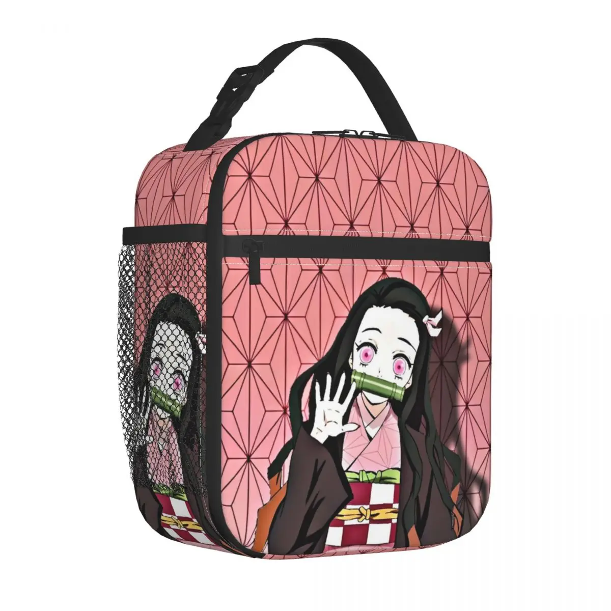 Demoned Slayered Insulated Lunch Bag Leakproof Kamado Nezuko Reusable Cooler Bag Tote Lunch Box Work Travel Men Women