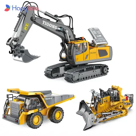RC Excavator 2.4GHz 6 Channel Toy for Kids Christmas Hapybas