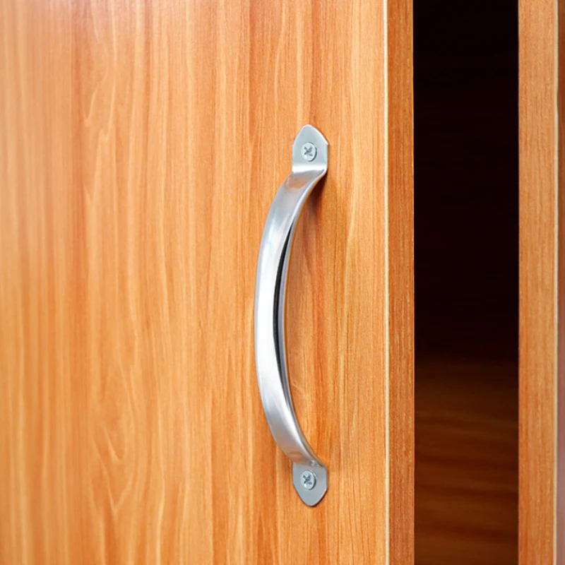 Kitchen Drawer Cupboard Pulls Hardware Silver Furniture Handles Stainless Steel Cabinet Knobs and Handles
