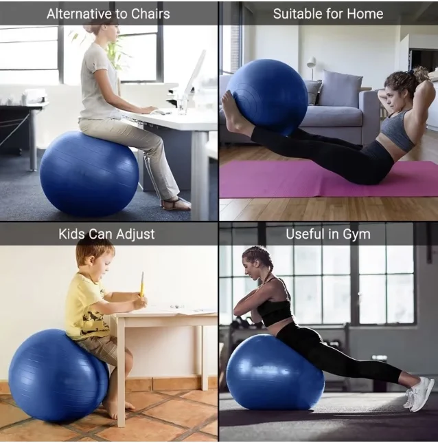 Yoga Ball 75cm Explosion-proof Gym Equipment for Pilates Bodybuilding Balance Training Rehabilitation Exercise Add-ons