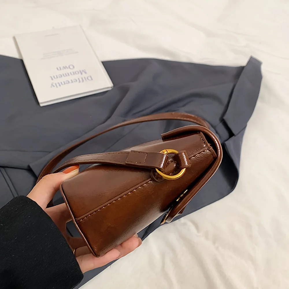 New Autumn and Winter Retro Niche Design Shoulder Bag Senior Sense All-Matching Underarm Bag Women's Daily Commute Shoulder Bag image 4