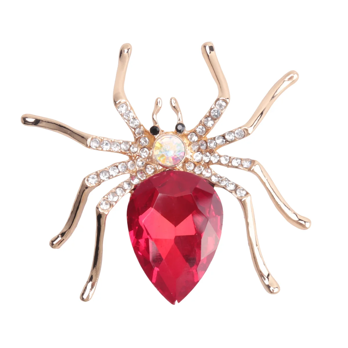ABQR Fashion Alloy Spider Crystal Brooch for Women's Dresses or Womens Clothing