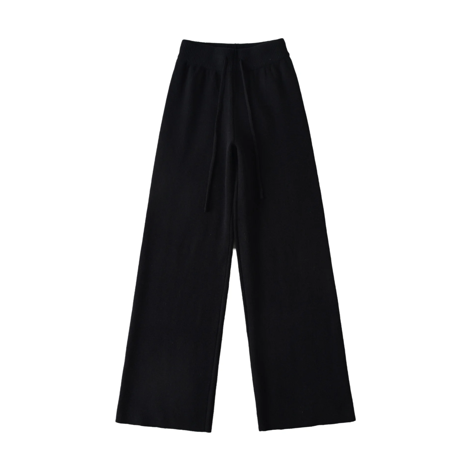 

Корейские плотные свободные драпированные брюки с широкими штанинами, прямые трикотажные брюки в пол, повседневный стиль, однотонные, модные, 9UZD