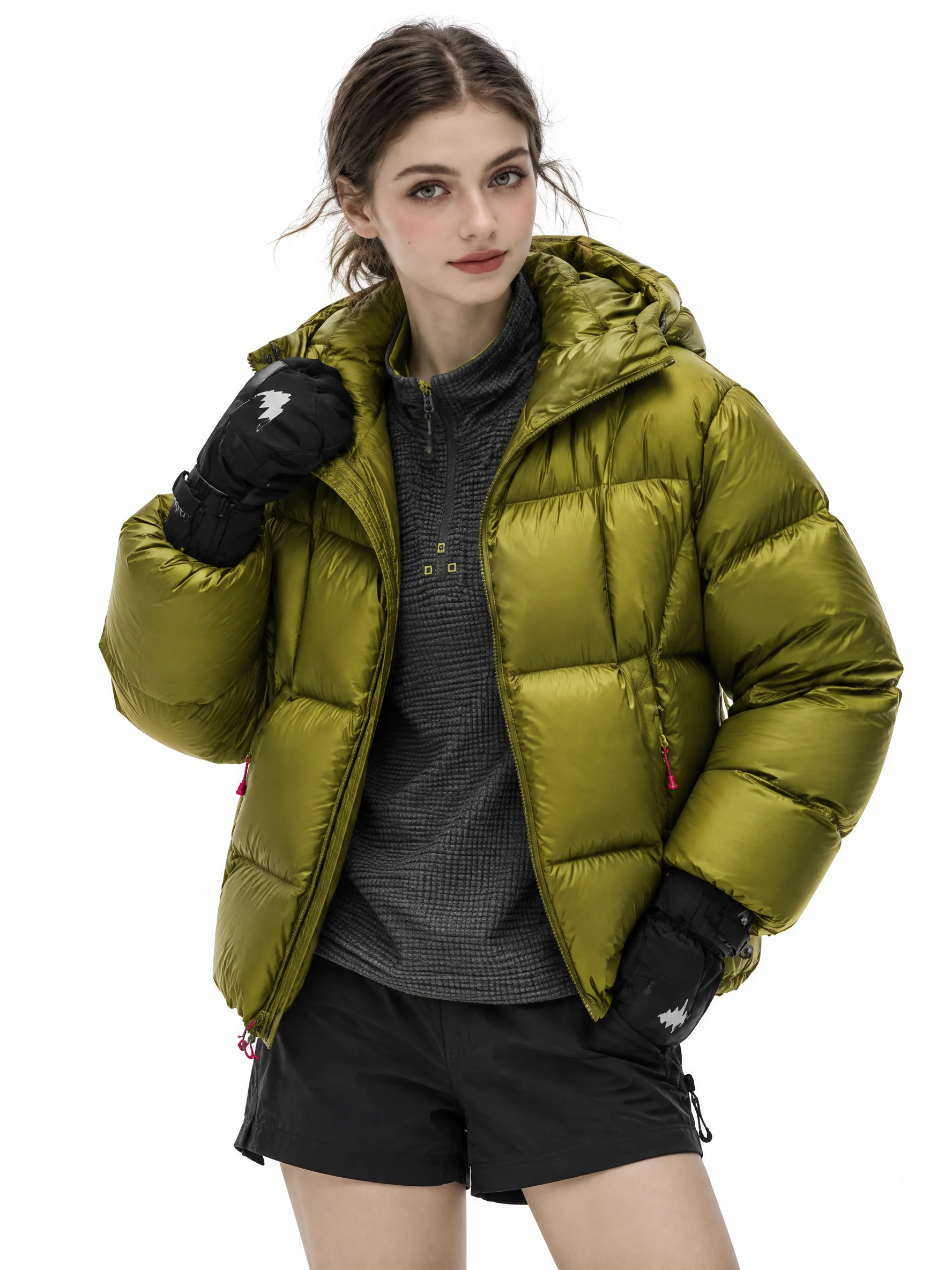 Autumn Winter Fashion Streetwear Down Coat Women High Neck Minimalist Style Oversized Parkas Elegant Chic Casual Oversized Coat