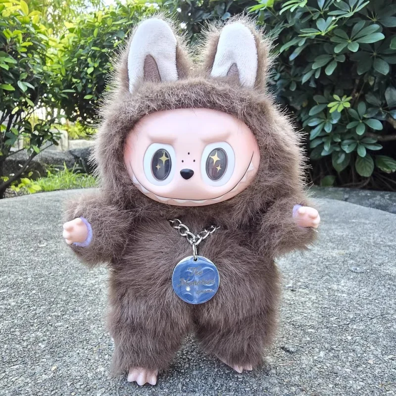 Labubu Canavarlar Koleksiyonu Küçük Melek Kahverengi Melek Büyük Lider Kawaii Vinil Sevimli Peluş Bebek Kolye Çoğaltma Noel Doğum