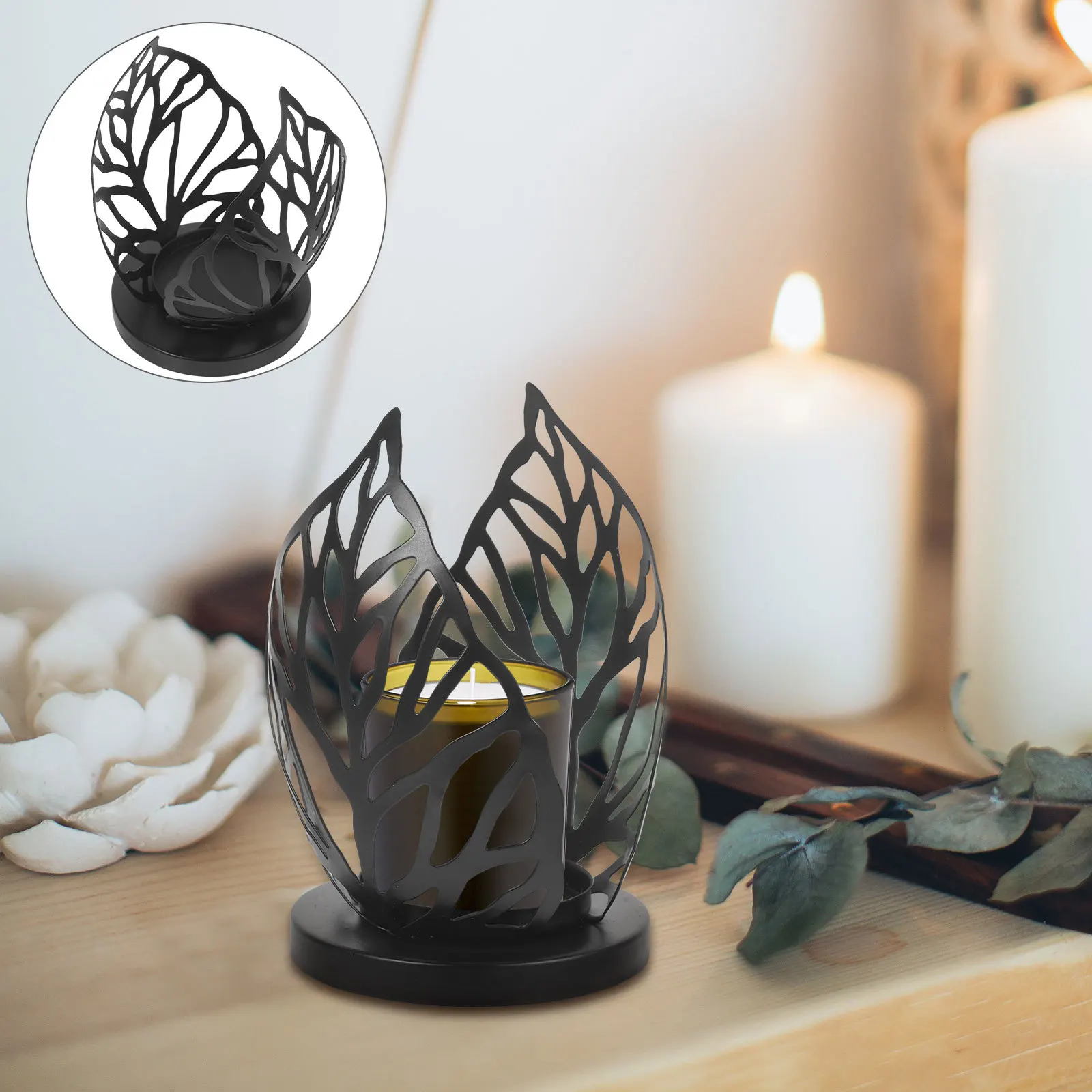 

2pcs Vintage Iron Holder Decorative Metal Tealight Stand For Desktop Table Wedding Decoration Desk Ornament Home Party