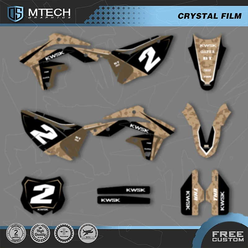 DSMTECH  Custom Team Motorcycle Graphics Background Decals Stickers kits Set For KAWASAKI KXF250 KX250F 2013 2014 2015 2016 009