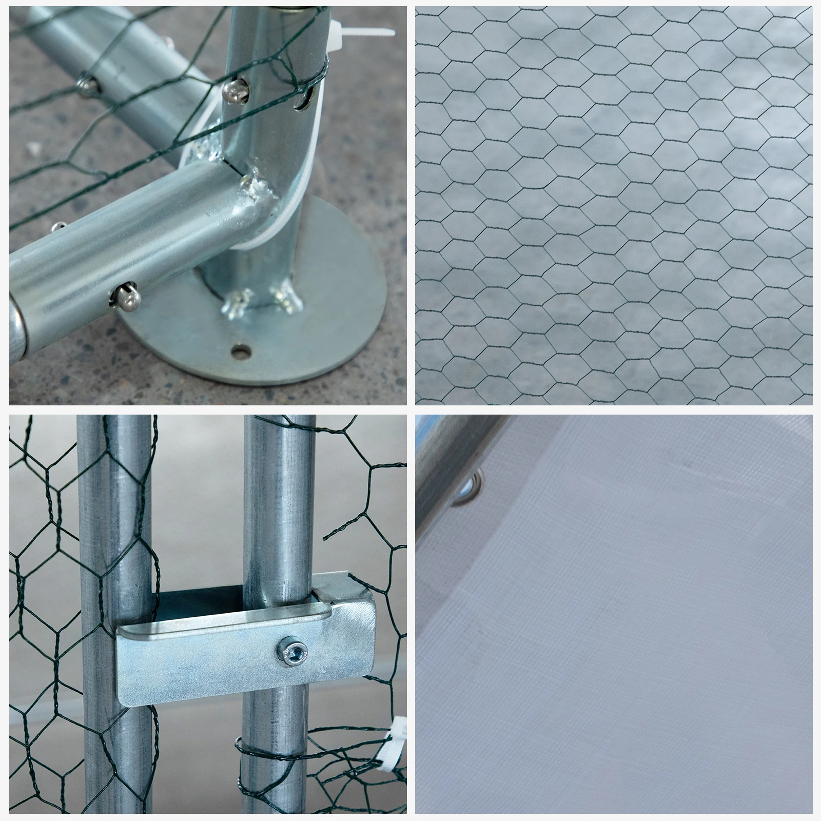 6.5 x 10 ft Large Metal Chicken Coop, Walk-in Poultry Cage Chicken Hen Run House with Waterproof Cover, Rabbits Cats Dogs Farm