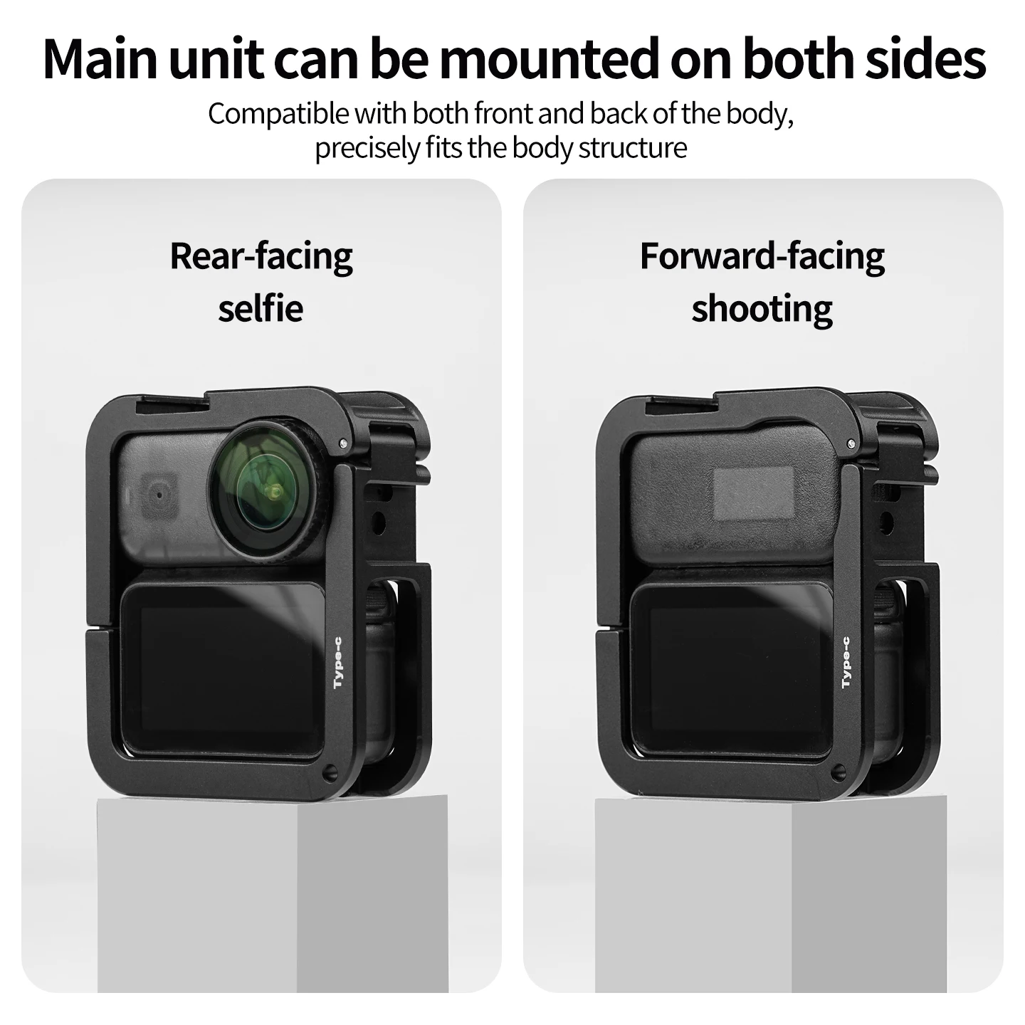 Doppelseitiger Magnetkäfig für DJI Osmo Nano Action-Kamera, Vollschutzrahmen, Cold Shoe, 1/4-Zoll-Stativ, Selfie-Stick-Erweiterung – Detail 12