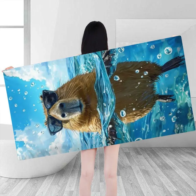 Kapibala printed flannel blanket, suitable for sofas, beds, cars, rooms, offices, camping, exquisite gift blankets