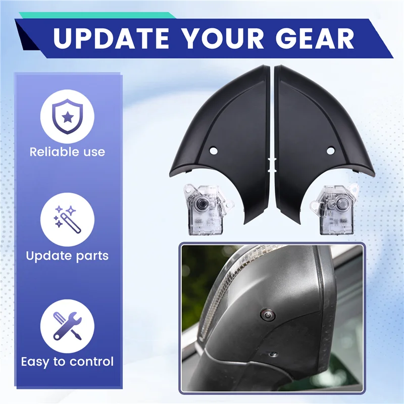 AASS-11D945301 11D945302 سيارة مرآة الرؤية الخلفية ضوء أرضي لشركة فولكس فاجن ID4X ID.4 2022-2025 11D 945 301/302 #5