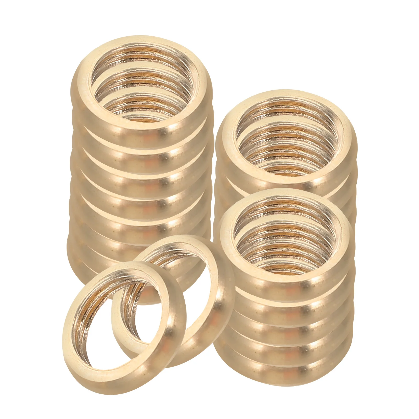 

20Pcs M10 Brass Lock Nuts with Polished Finish Solid Brass Material for Light Socket Collar Ring Lamp Hanging Hardware