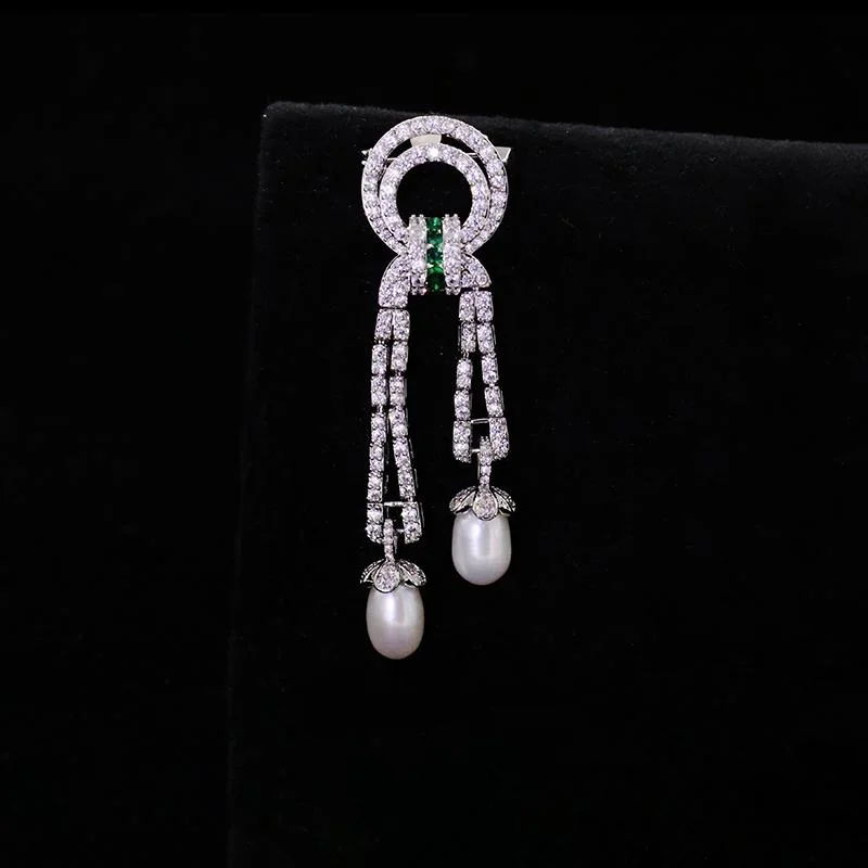 MINWEEN Elegant Luxury Bow Natural Pearl Brooches Pins For Women With Party Office Pin Accessories Jewelry Gift