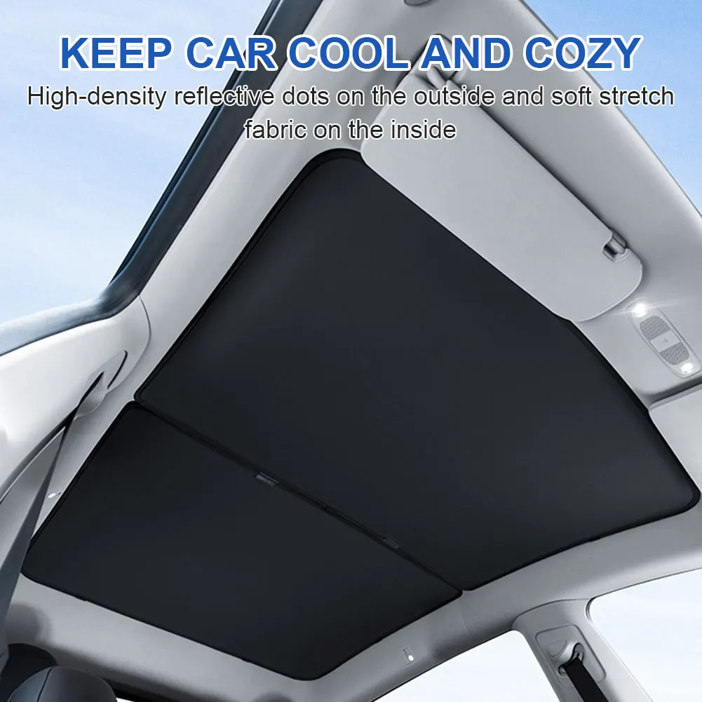 

Передний и задний солнцезащитный козырек с ультрафиолетовой изоляцией, переднее и заднее верхнее стекло, навес на крыше для Tesla Model 3 Highland 2024