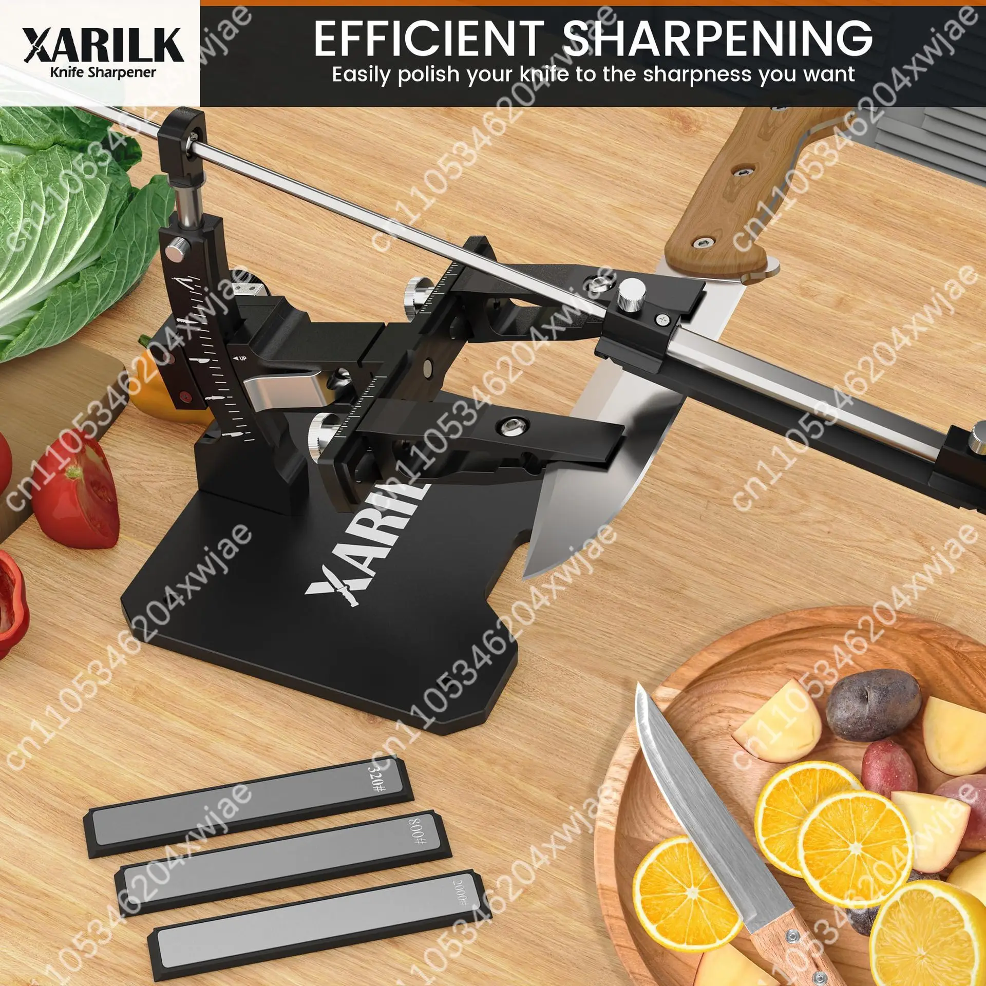 مجموعة مبراة سكاكين احترافية من الألومنيوم مع 3 أقراص ماسية |   دليل نظام شحذ