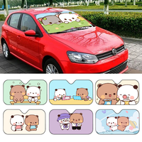 Panda Bear Bubu Dudu Cartoon Car Sunshade Front Window Cover Windshield Sun Shade Car Visor Protection Interior Accessories