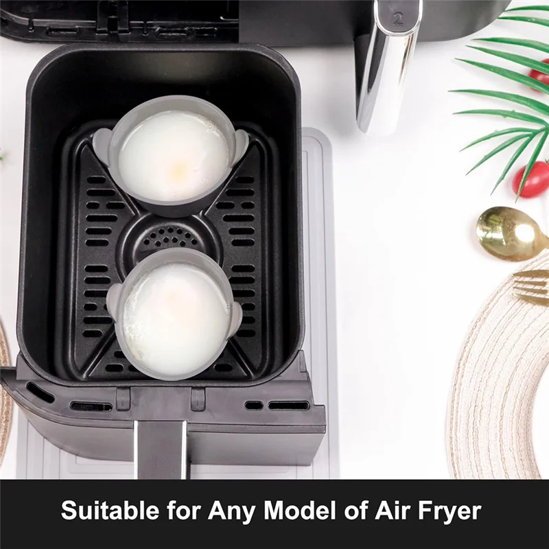ABUD-For Ninja DZ201 Foodi Egg Poacher Air Fryer Egg Poacher، سيليكون Ramekins لمقلاة نينجا الهوائية