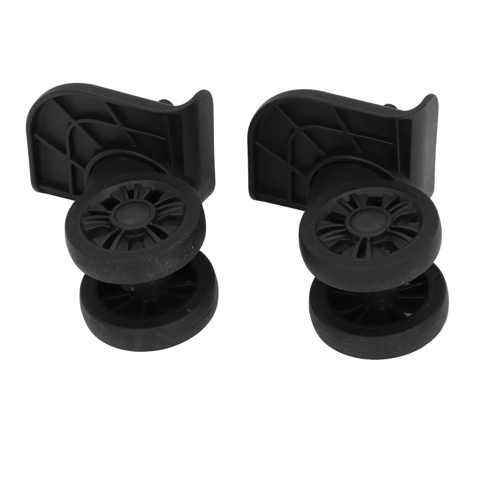 1 Pair of Luggage Suitcase Wheels Trunk Replacement Spare Part with Screws for Travel