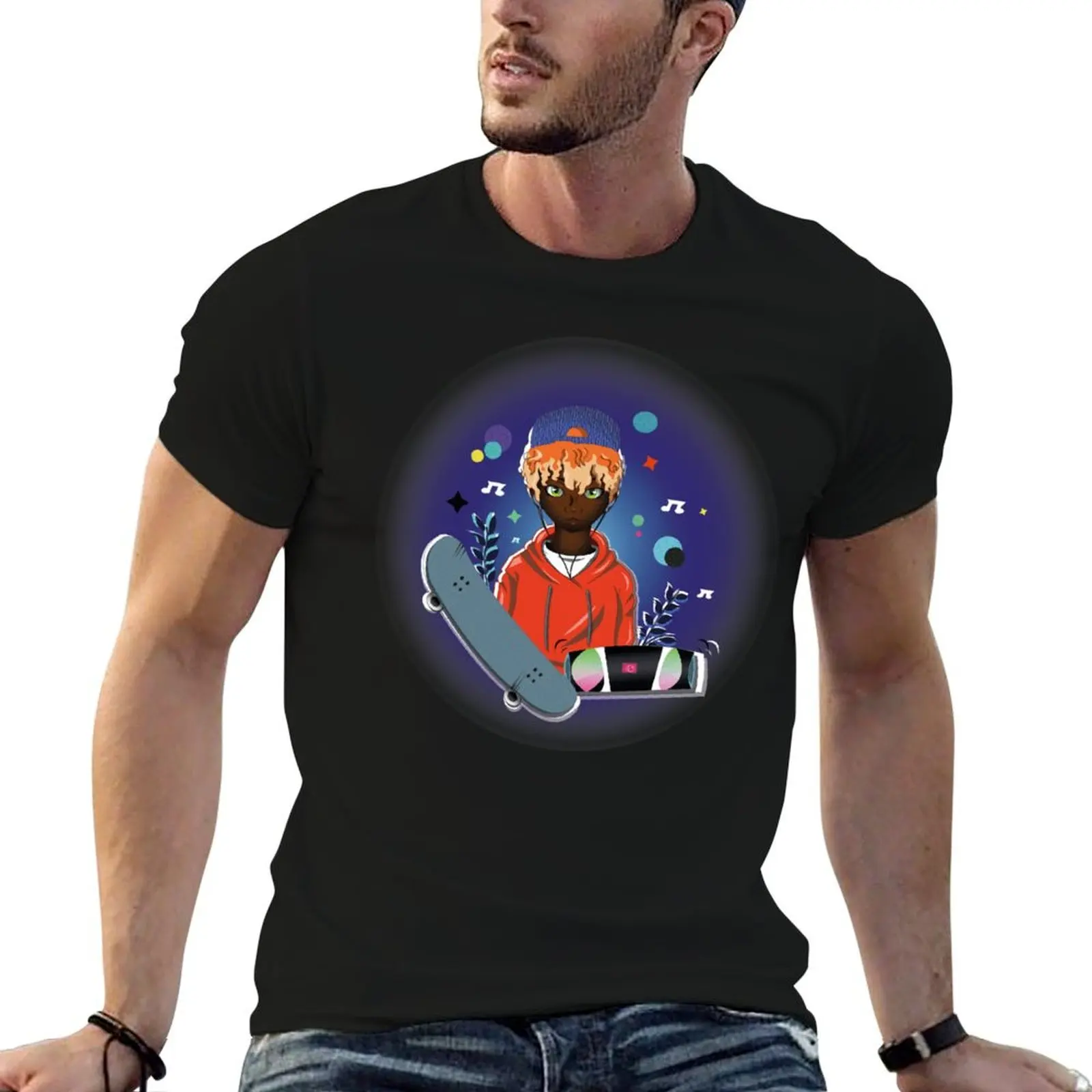 Camiseta Garoto da rua do lado, camisetas de algodón, camisetas de algodón de alta calidad, camiseta gráfica 100% para hombre