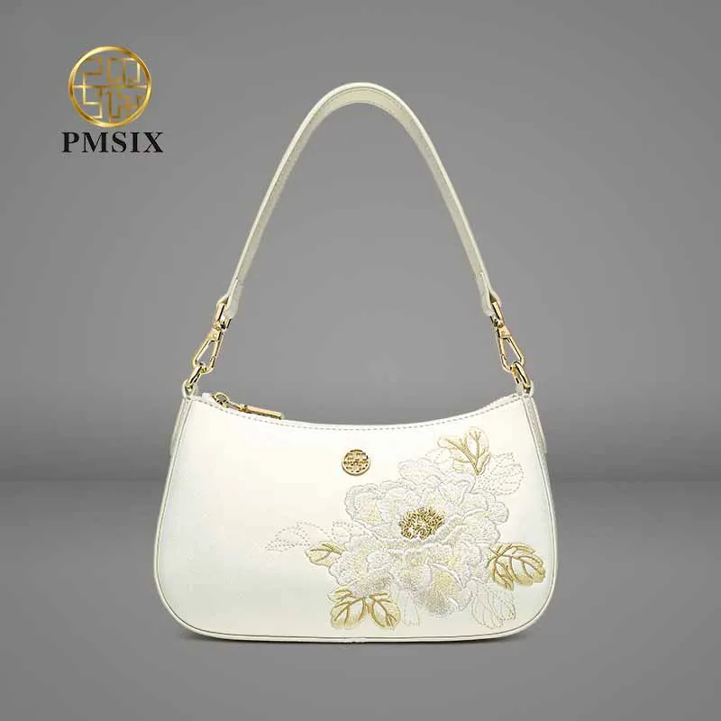 Luxury handbags women bags designer High quality Cowhide shoulder bag Vintage Floral Printin Cross-body bags