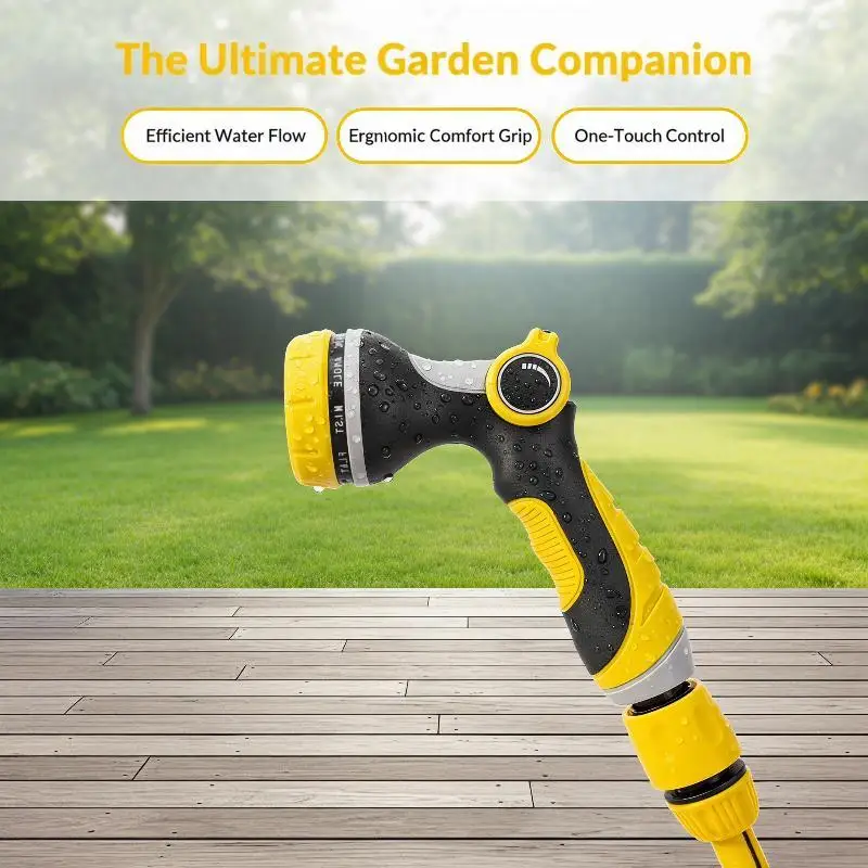 Garden Hose Nozzle Sprayer 10 Modes Heavy Duty Handheld Water Hose Nozzle High Pressure Garden Sprayer For Watering Plants Lawns