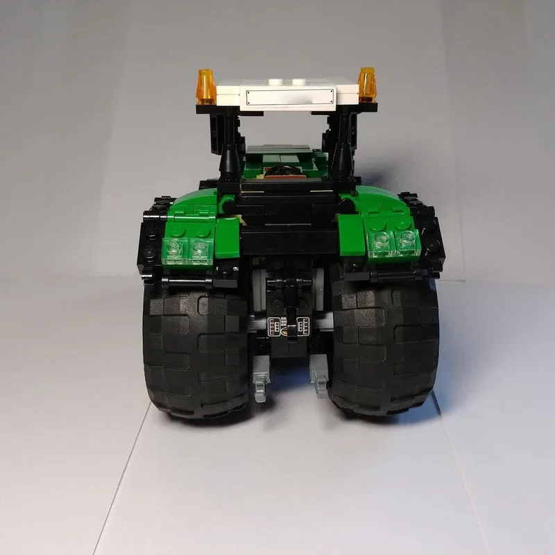 MOC-62936 Green New Cargo Tractor Building Blocks Model 395 PartsMOC Creative Boys Kids Birthday Building Blocks Toy Gifts