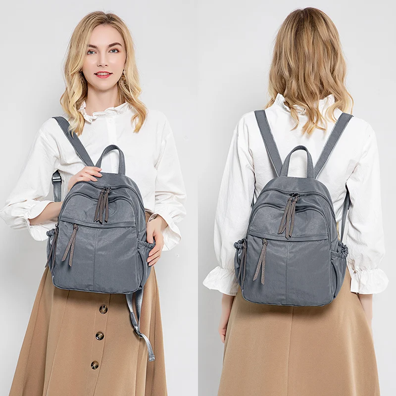 Kleine Rugzak Voor Meisjes School Backbags Vrouw Twee Schouders Tassen Esthetische Schooltas Waterdichte Oxford Doek Zachte Mini Rugzak