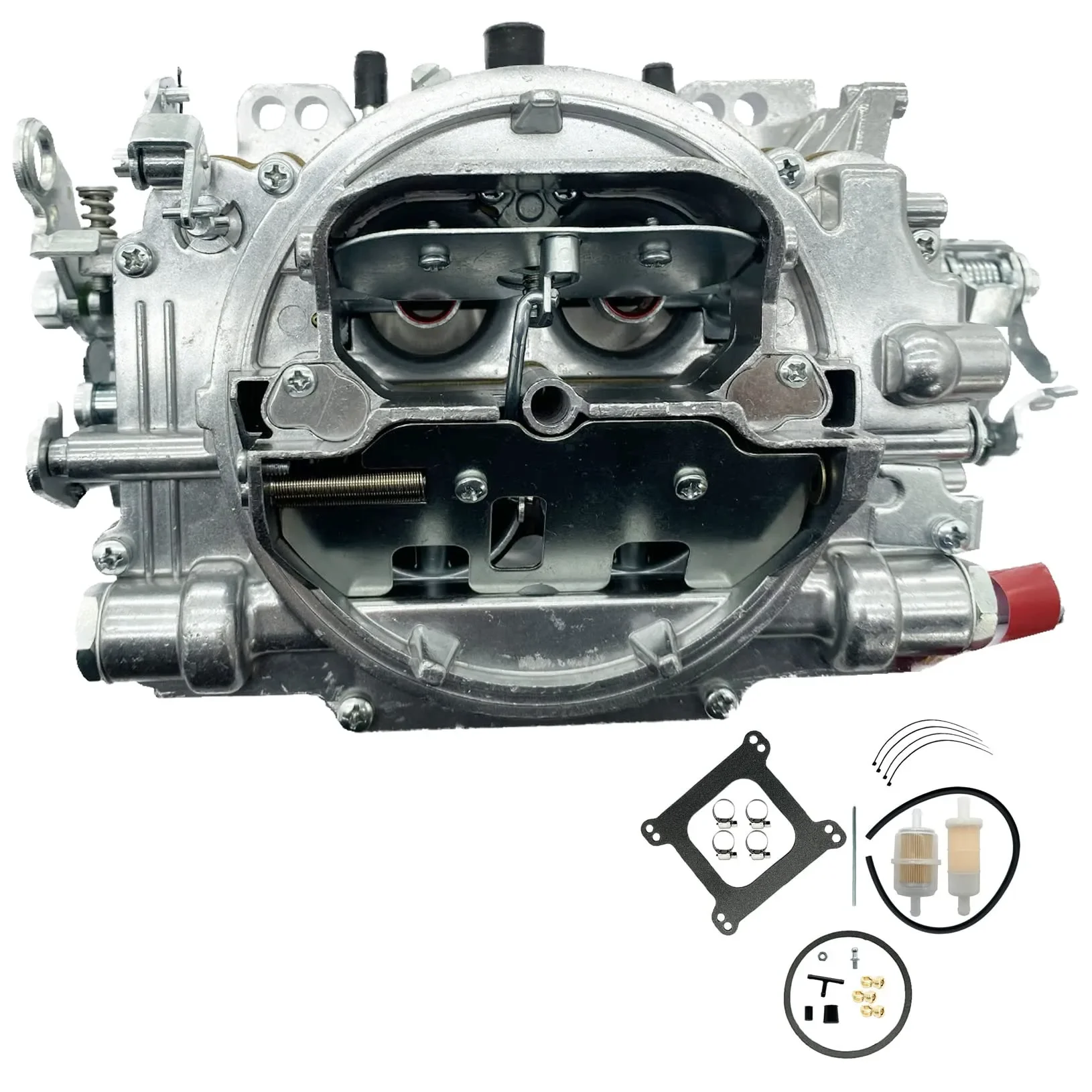 1825 18025 4 Barrel Carburetor for Thunder AVS 650 CFM Satin Finish Off Road Square Bore（Manual Choke）