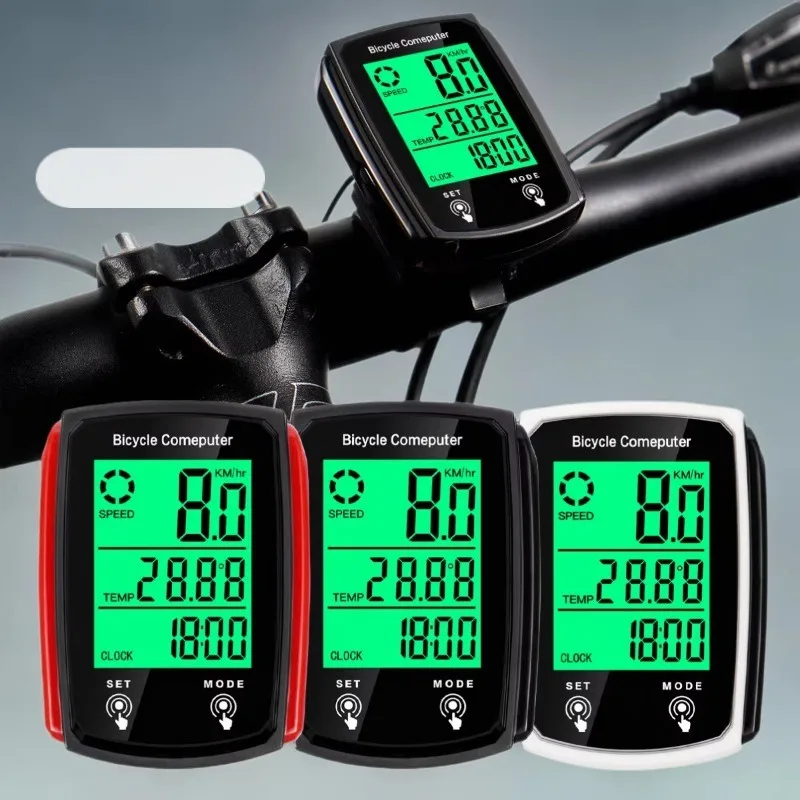 

Bicycle luminous code meter, portable road mountain bike touch screen tachometer