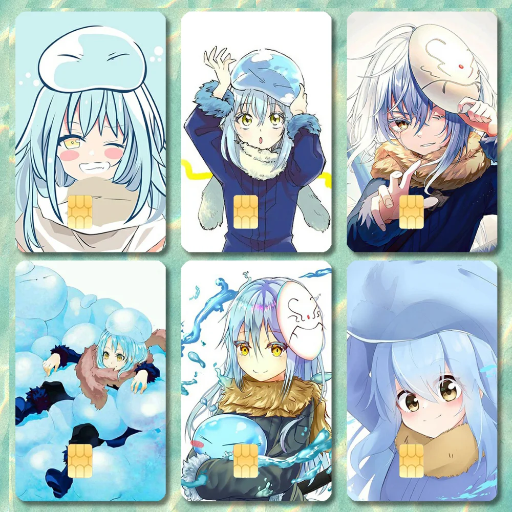 

Cute Rimuru Tempest Stickers Cartoon Credit Card Visa Debit Bank Charge Card Bus Metro Waterproof Sticker Decal Decoration